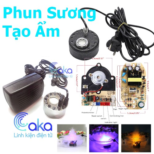 Động cơ phun sương siêu âm tạo ẩm tùy chọn