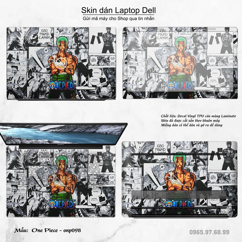 Skin dán Laptop Dell in hình One Piece nhiều mẫu 9 (inbox mã máy cho Shop)