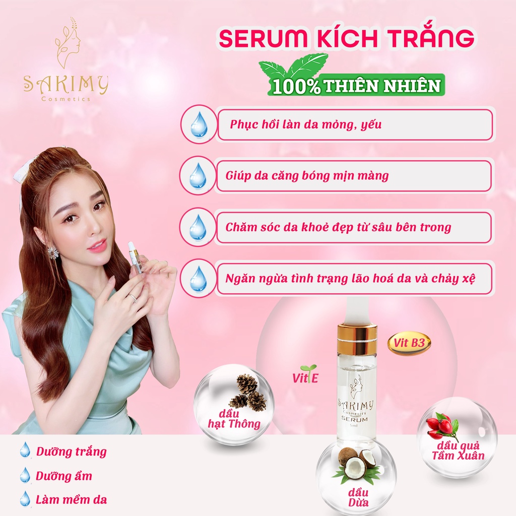 Kem dưỡng trắng da body Sakimy tặng 1 chai serum kích trắng và 1 gói ủ trắng body sakimy hàng chính hãng. | BigBuy360 - bigbuy360.vn