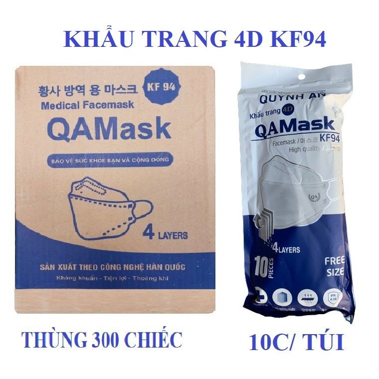 Thùng 300 Chiếc Khẩu Trang 4D Kháng Khuẩn KF49