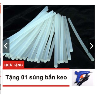 30 cây keo nến dán đồ. Keo nến keo silicone dán đồ Handmade Tặng súng bắn keo cùng loại