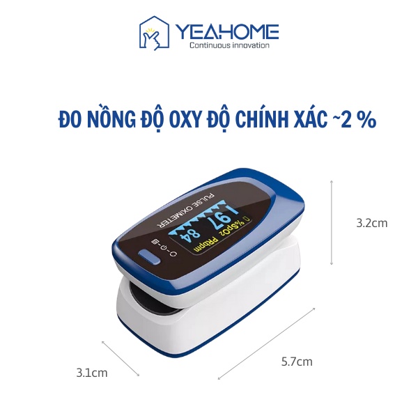 Máy Đo SPO2 Nồng Độ Oxy Trong Máu và Nhịp Tim CONTEC Chính Hãng, Độ Chuẩn Xác Cao, Chứng Nhận FDA Hoa Kỳ - Yeahome Care