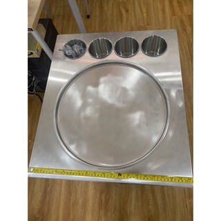 Máy làm kem cuộn thái lan khay tròn-đường kính 40cm . Khay inox 100% , Bảo hành 1 năm