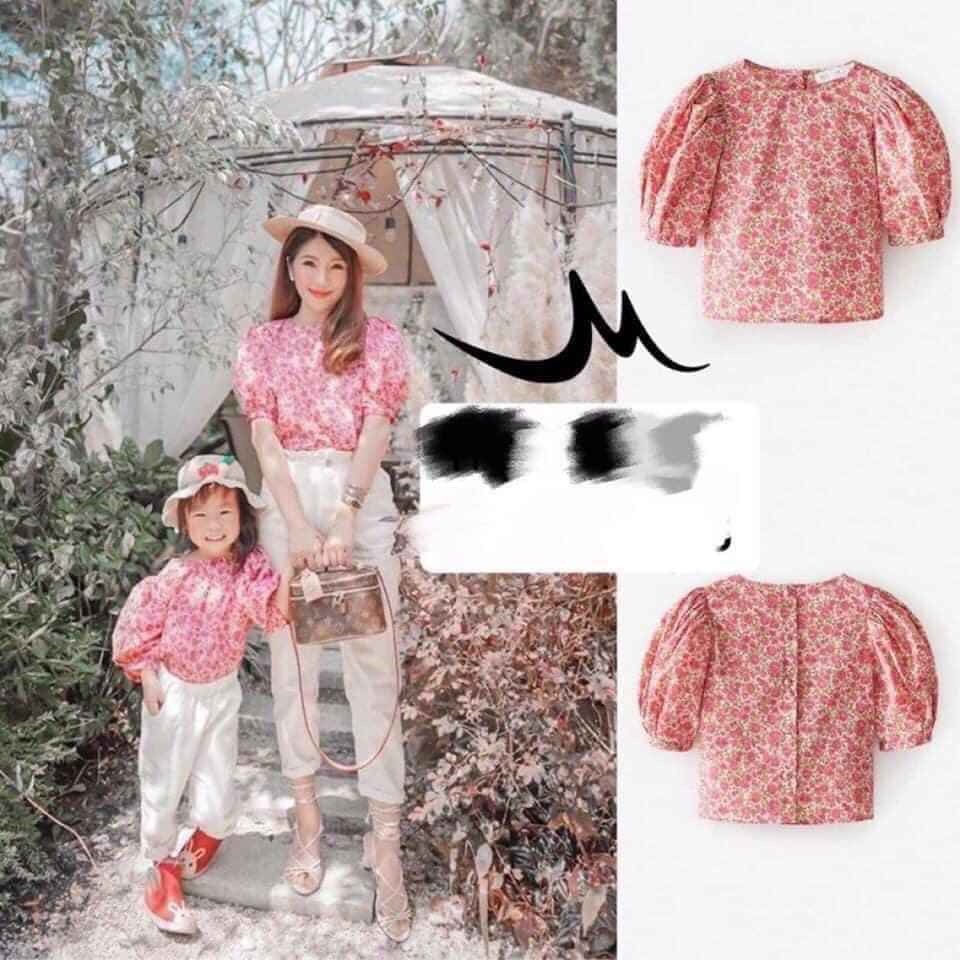 SỈ ÁO ĐÔI MẸ CON HỌA TIẾT HOA