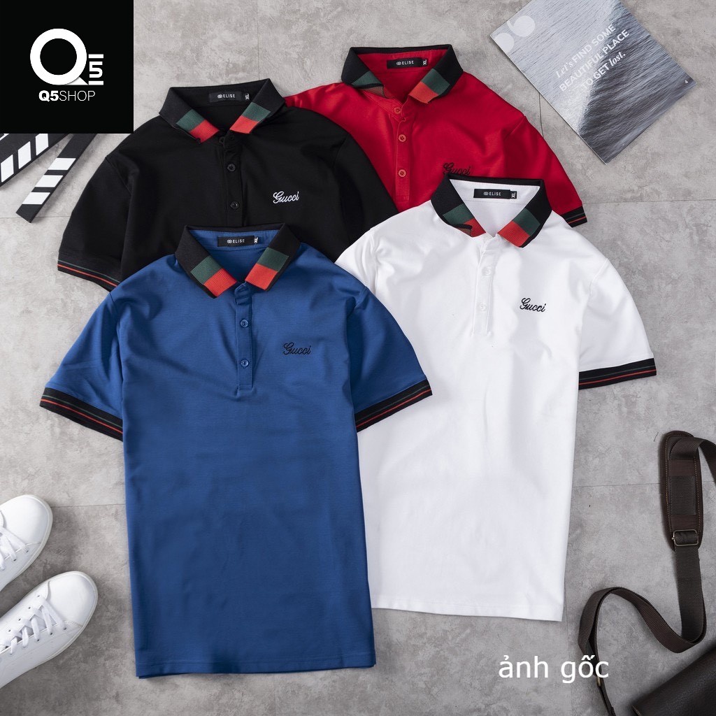 Aó thun nam polo ngắn tay nam có cổ, Q5SHOP chất liệu polo cá sấu mát thấm hút mồ hôi