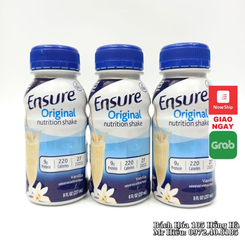 [T2/2022] Sữa nước Ensure Mỹ 237ml