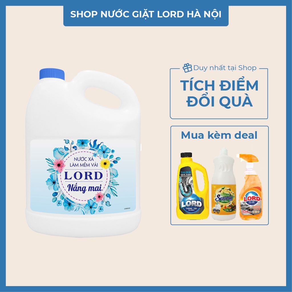 Nước xả vải Lord 3.8kg hương quyến rũ, nắng mai, đắm say