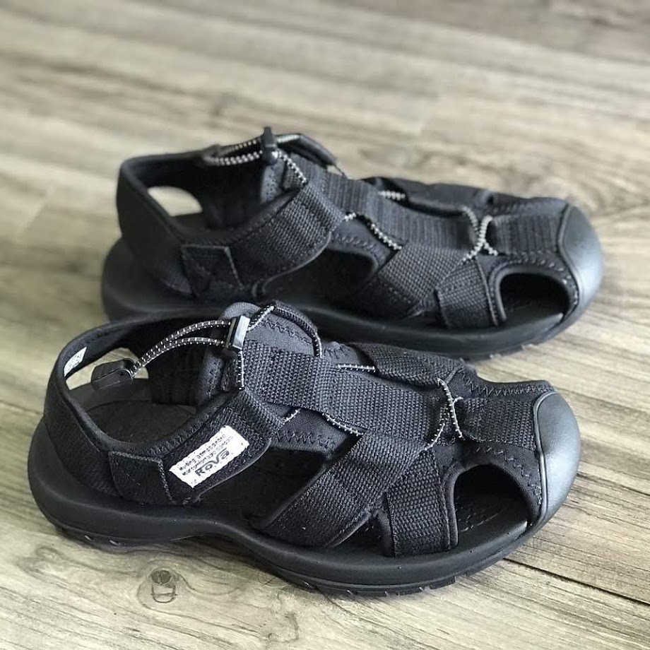 Giày sandal nam bít mũi quai dù có quai hậu cố định thích hợp mang dã ngoại đi phượt du lịch hiệu Rova RV626Br
