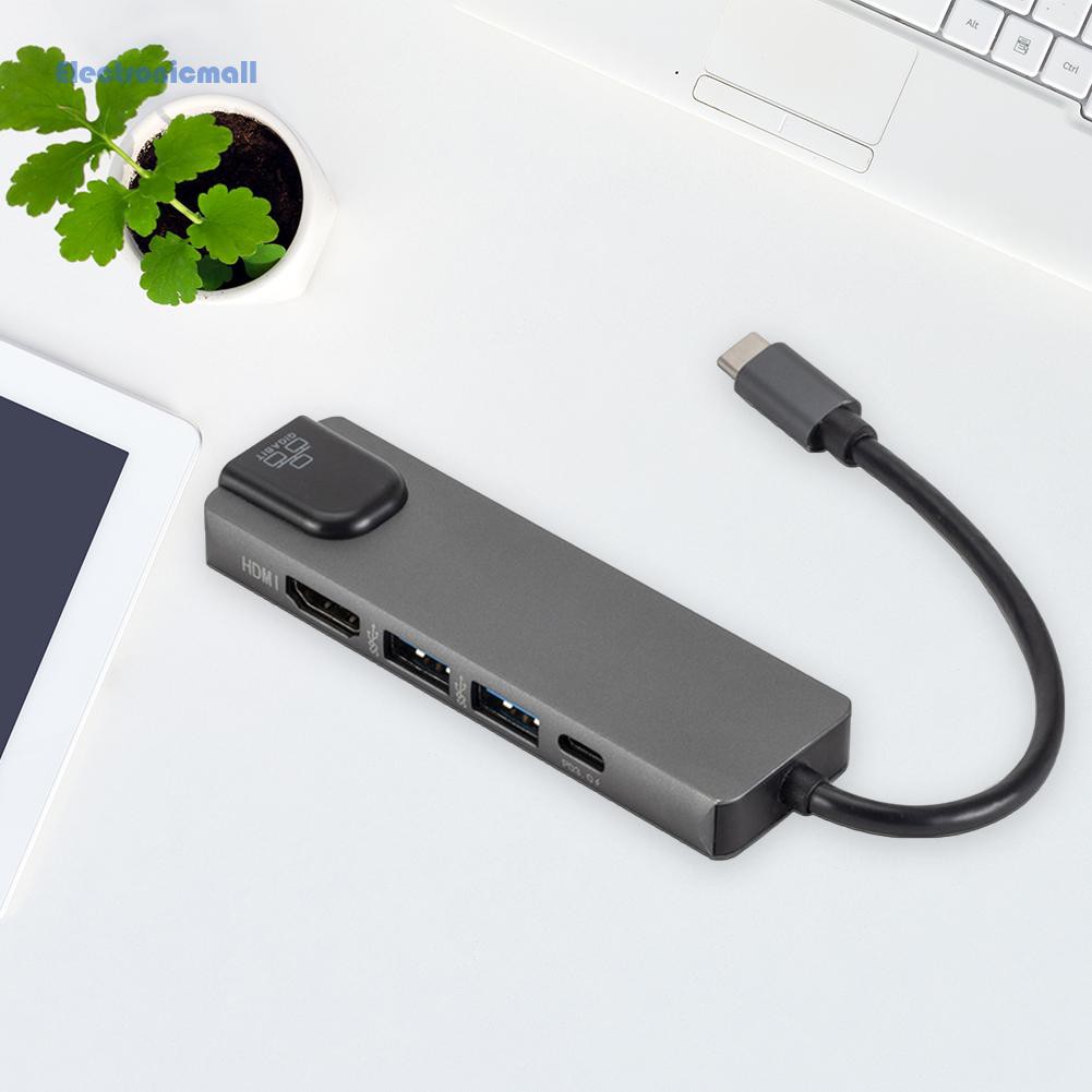 Bộ Chia Cổng Usb Type C Sang Hdmi 3.0 Pd Usb C Gigabit Rj45 5 Trong 1 Tiện Dụng