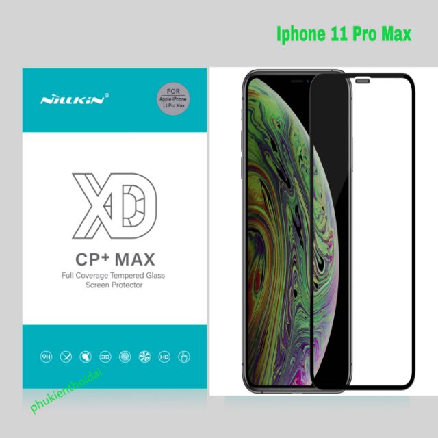 Kính cường lực Iphone 11 Pro Max / Xs Max / 11 / 11 Pro / X / Xs  hiệu Nillkin XD .CP+ Max Full màn trơn mượt Check code