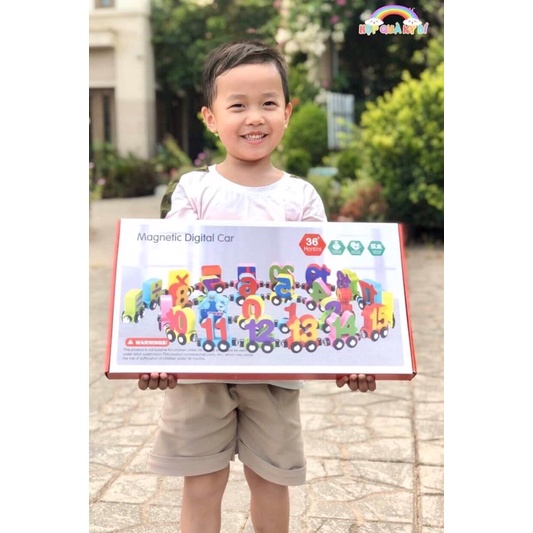 🐳🐳Đồ chơi ĐOÀN TÀU NAM CHÂM HỌC CHỮ VÀ SỐ BẰNG GỖ Cho Bé🌹- đồ chơi giáo dục sớm Montessori cho bé giúp bé học chữ và số
