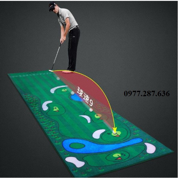 Thảm tập golf Putting Mat PGM tại nhà di động chất liệu thảm nhung mềm mịn bền đẹp cao cấp TT005