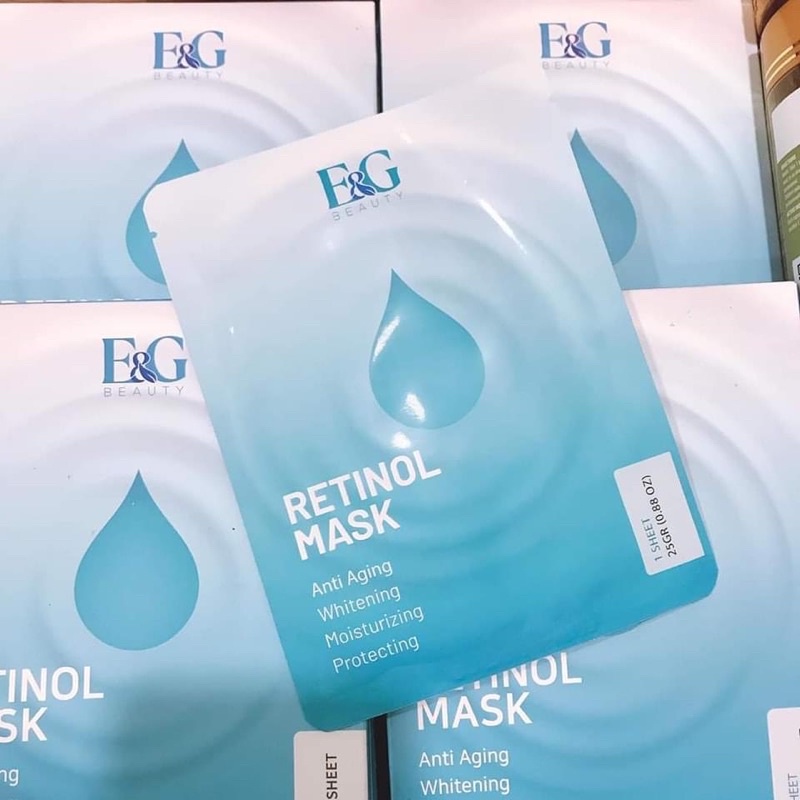 Mặt Nạ Dưỡng Da Retinol Mask E&amp;G Beauty Hàn Quốc Xóa Mờ Vết Nhăn, Thâm Nám, Cấp Ẩm Cho Da