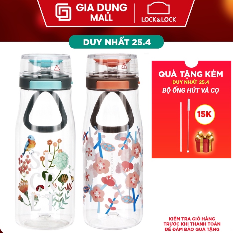 Bình Đựng Nước Nhựa Chịu Nhiệt Lock&amp;Lock One Touch ABF687 (500ml) - Hàng chính hãng