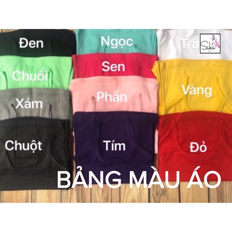 Áo thun 2 dây nữ vải thun chánh phẩm nhiều màu