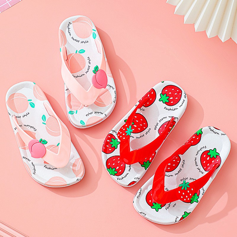 Fruit children's flip flops Super light summer beach flip flops with anti-slip soles for boys and girls