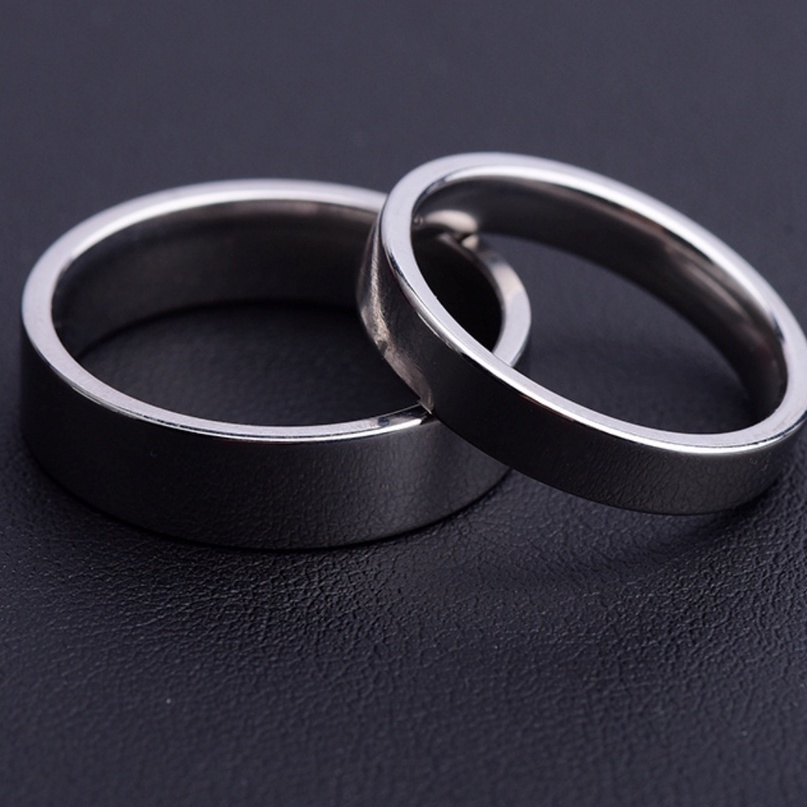 Nhẫn Nam Nữ Trơn Basic Punstore Màu Bạc Đẹp Cao Cấp Unisex Cá Tính Titan Không Gỉ -Nhẫn Plain Ring Lớn