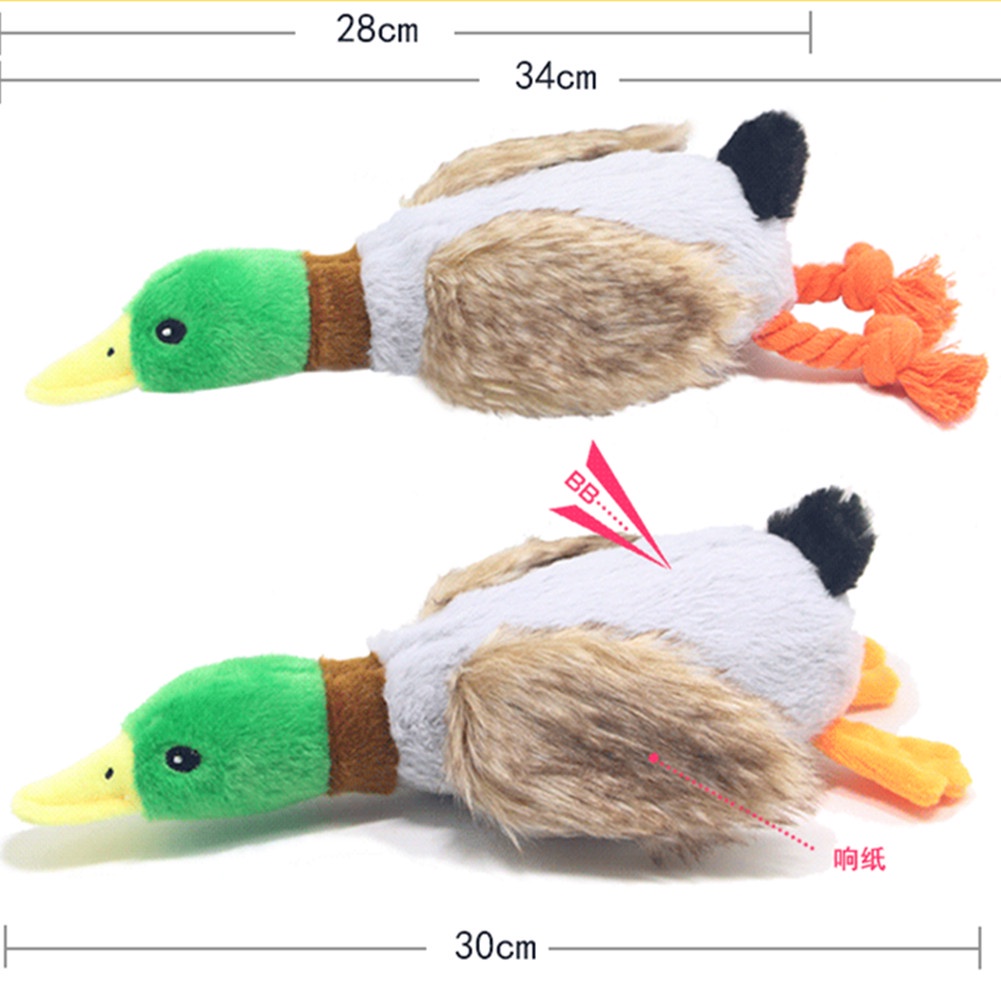 Đồ Chơi Nhồi Bông Hình Vịt Dễ Thương Có Âm Thanh Dành Cho Thú Cưng