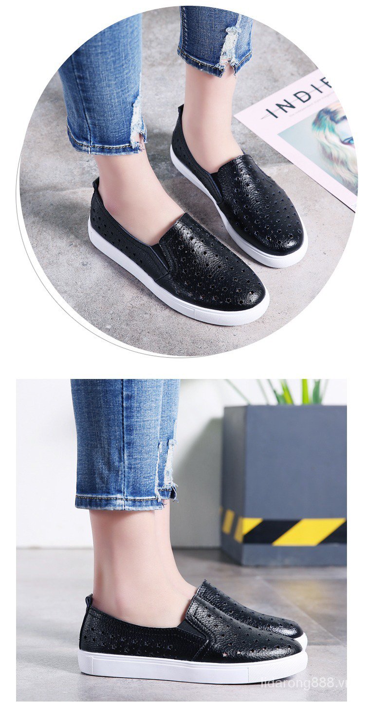 Summer New Lady Korean Style Versatile Casual Mesh XINGX Mesh Slip-on Step-by-Step Loafers Board Shoes 1Ia5