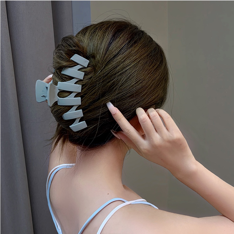 Kẹp tóc cỡ lớn màu nhám phong cách Hàn Quốc thời trang cho nữ