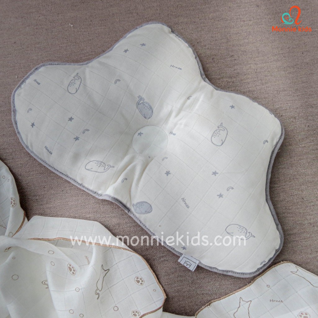 GỐI ĐẦU CHO BÉ HRNEE HÌNH MÂY/HÌNH CHỮ NHẬT