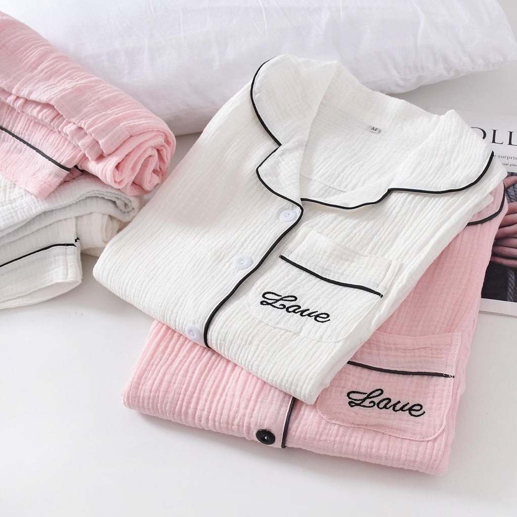 Set Bộ đồ ngủ nữ thu đông ở nhà, đi chơi Bộ đồ ngủ nữ Đồ bộ mặc ở nhà Đồ Bộ mặc đi chơi Bộ đồ kiểu dáng pijama | BigBuy360 - bigbuy360.vn