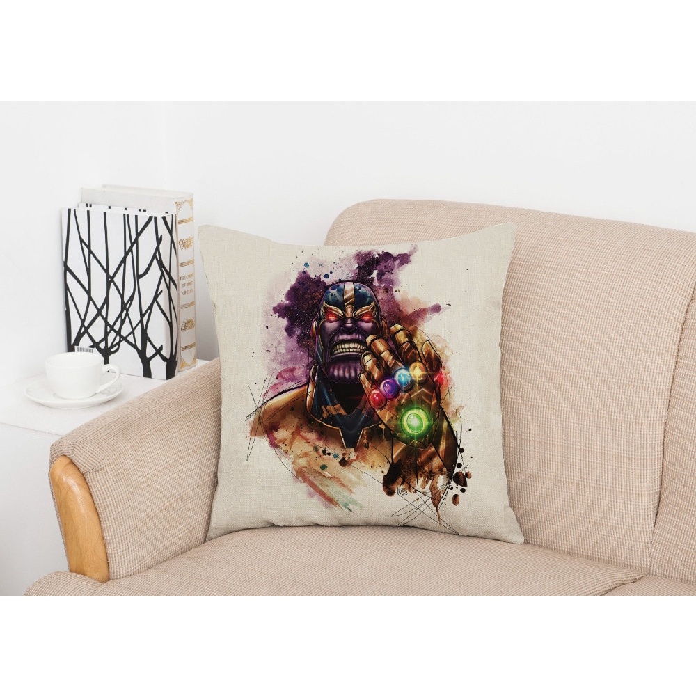 Vỏ Gối Vuông 45X45Cm In Hình Siêu Anh Hùng Độc Đáo