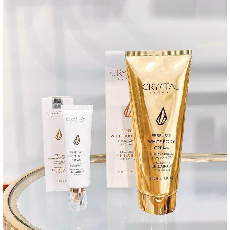 Kem Dưỡng Trắng Da Toàn Thân Crystal Beauty Perfume White Body Cream Tặng 1 Tuýp Mini