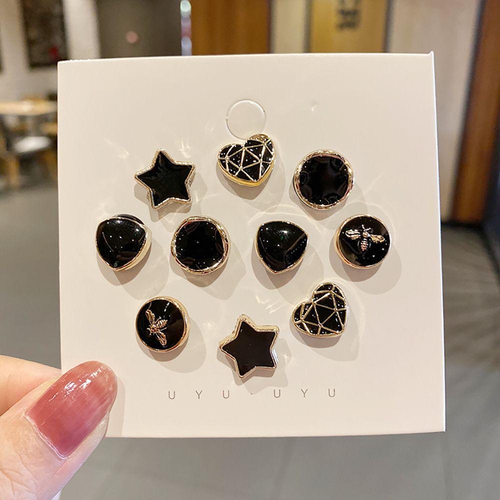 Bộ 10 Nút Áo Khoác Họa Tiết Dâu Tây / Dứa Ngọt Ngào Cho Nữ|Ghim Cài Khăn Choàng Cổ Cho Nữ