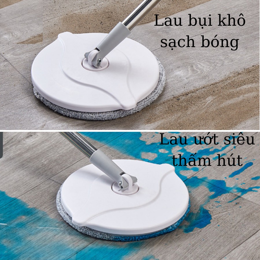 Cây Lau Nhà Thông Minh Xoay 360 độ  K8 - Bộ Lau Nhà Thông Minh Tự Vắt thiết kế giặt và vắt trong 1 ngăn - Darling Home