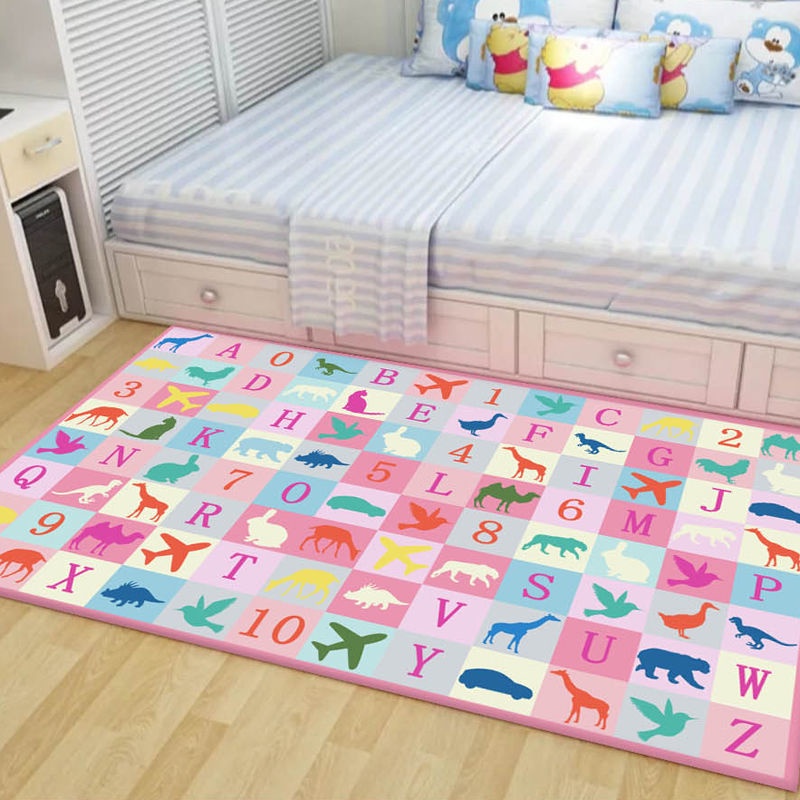 Thảm Trải Sàn Họa Tiết Hoạt Hình Cho Bé Tập Bò