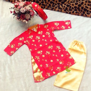 Áo dài Gấm Thái Tuấn dành cho Bé Gái (10-35kg) áo và quần