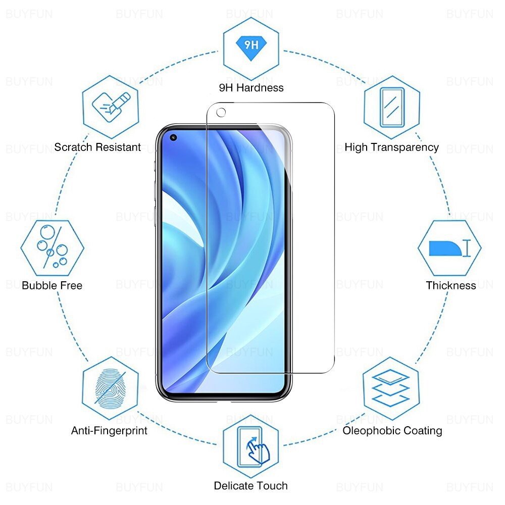 [Ảnh Thật] Kính CL Xiaomi Mi 11 Lite - Cường Lực Không FULL, 9H-0.26mm
