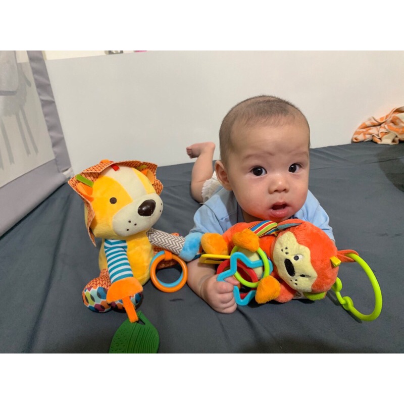 Đồ chơi thú bông gặm nướu, treo nôi phát nhạc SKK baby cho trẻ sơ sinh