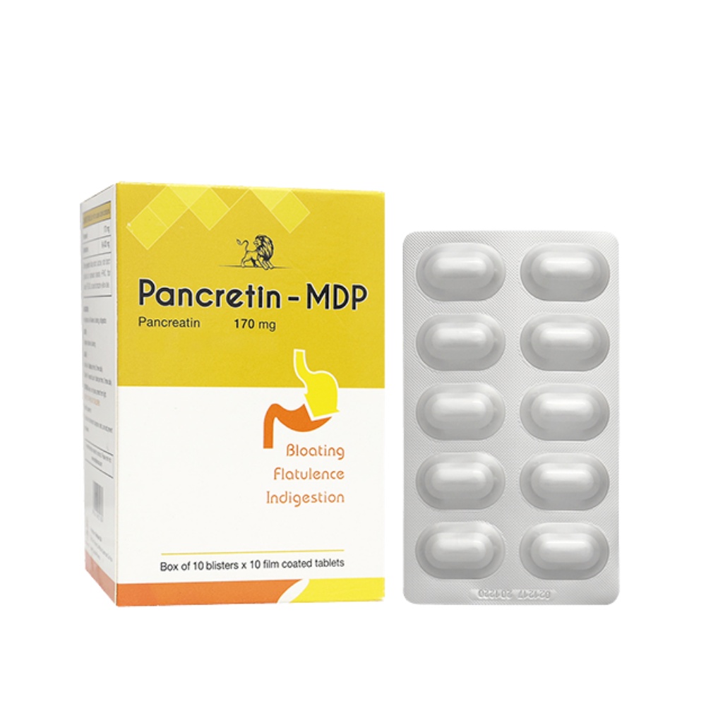 VIÊN UỐNG PANCRETIN - MDP Chống đầy hơi, ăn không tiêu