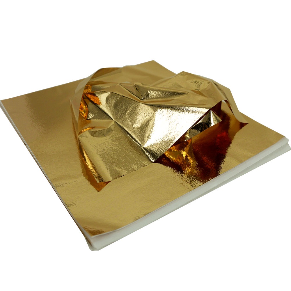 Set 100 lá vàng chuyên làm đồ dát tượng phật, thủ công mỹ nghệ, dát phào chỉ, đồ nội thất chất lượng đảm bảo