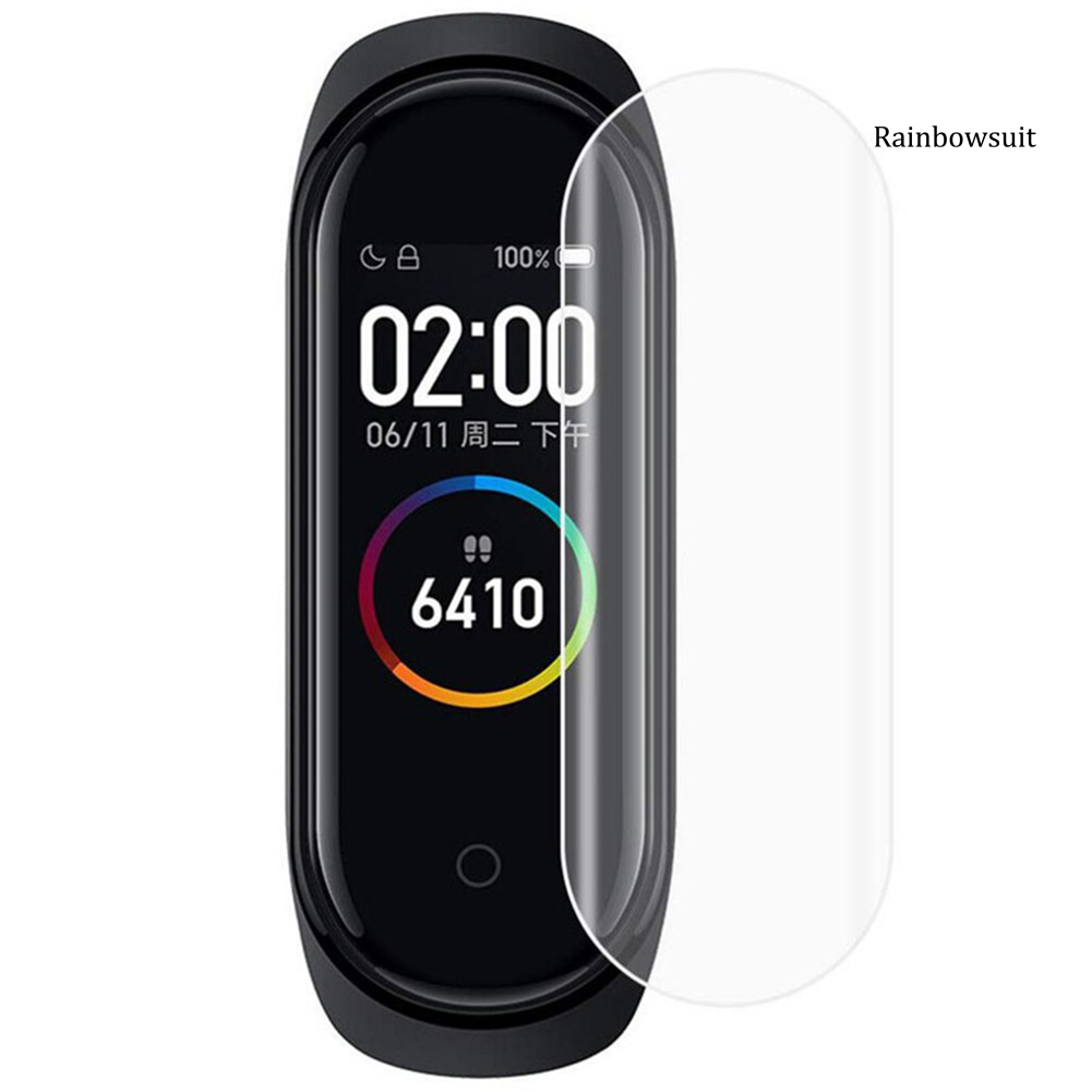 Set 2 Kính Cường Lực Bảo Vệ Toàn Màn Hình Chống Bám Vân Tay Cho Xiaomi Mi Band 4