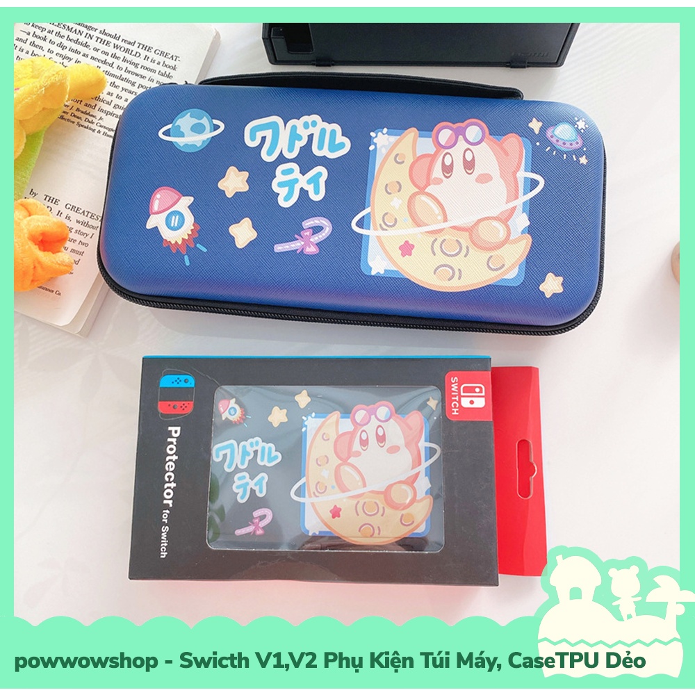 [Sẵn VN - Hỏa Tốc] Switch V1,V2 Phụ Kiện Túi Máy, Case Ốp TPU Dẻo Cho Máy Game Cầm Tay Nintendo Switch V1,V2 Black Kirby