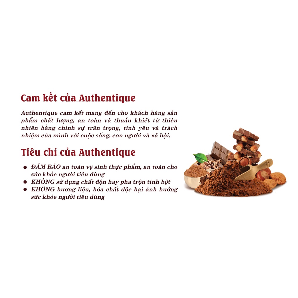 Bột Cacao sữa 3in1 Drinking Chocolate - 22g - Đậm vị Socola | Authentique Cacao