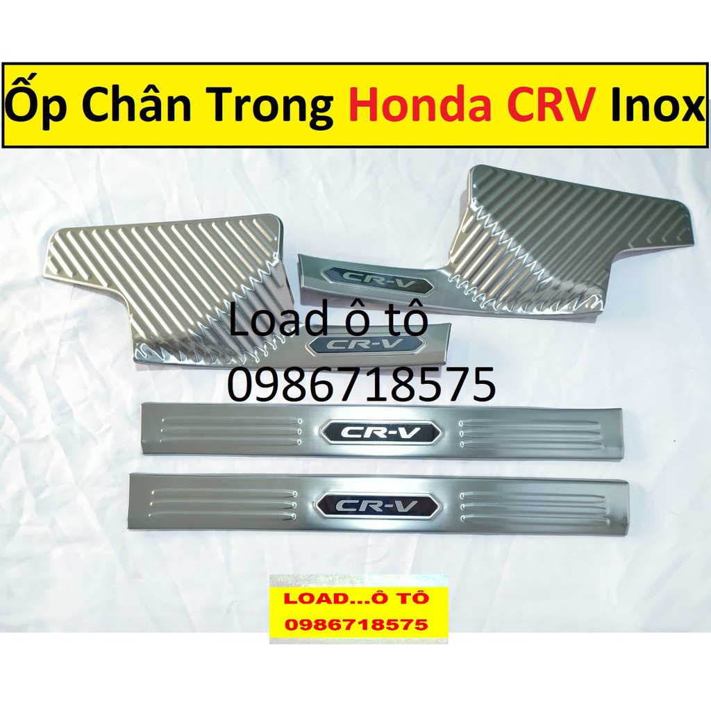 Ốp Bậc Cửa, Nẹp Bước Chân Trong, Ngoài Xe Honda CRV 2022-2018 Hàng Inox