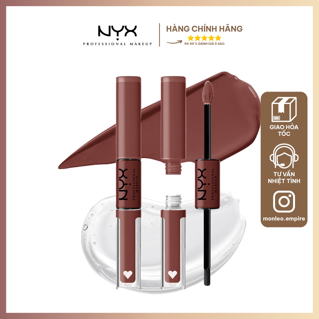 Son kem lì 2 đầu NYX Shine Loud Liquid Lipstick chống thấm nước 3.4ml