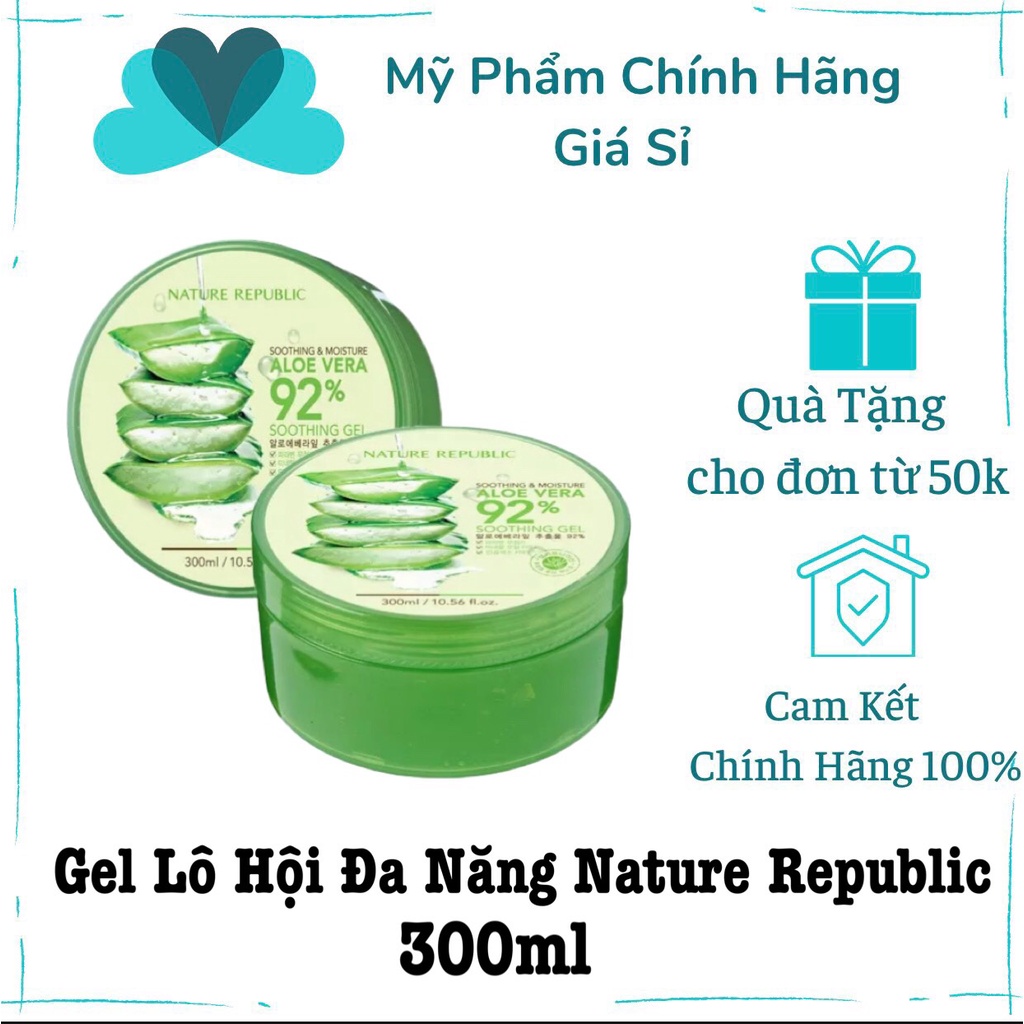 Gel lô hội Nature Republic Aloe Vera 92% Soothing Gel