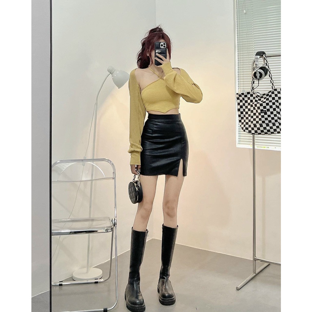 Sét 2 áo nữ có áo khoác tay dài ngoài kèm áo yếm 2 dây chéo trong 4 màu cực đẹp cho cô nàng năng động | BigBuy360 - bigbuy360.vn