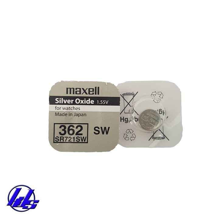 Pin đồng hồ đeo tay Maxell SR721SW/362 silver oxide 1.55V - Vỉ 1 viên