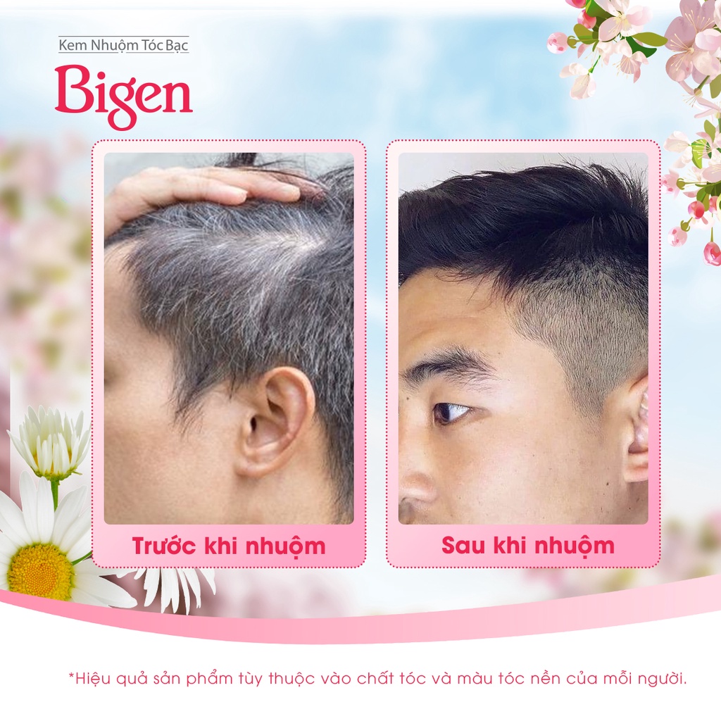 Kem Nhuộm Tóc Bigen Nam 80g 101.# Đen