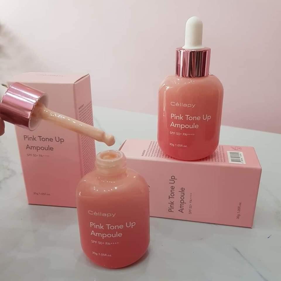 Pink Toner Up Ampoule SPF35PA+++ Tinh chất dưỡng trắng chống nắng