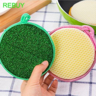 Miếng bông bọt biển rửa chén 2 mặt hình tròn tiện dụng