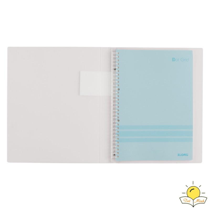 Sổ còng nhựa Klong A4 40 tờ Dot grid Ms 555  [Chọn Màu] binder Klong kèm 5 tab phân trang dễ refill giấy