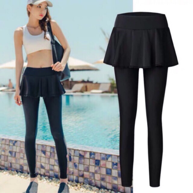 Quần bơi dạng váy màu đen (lẻ)