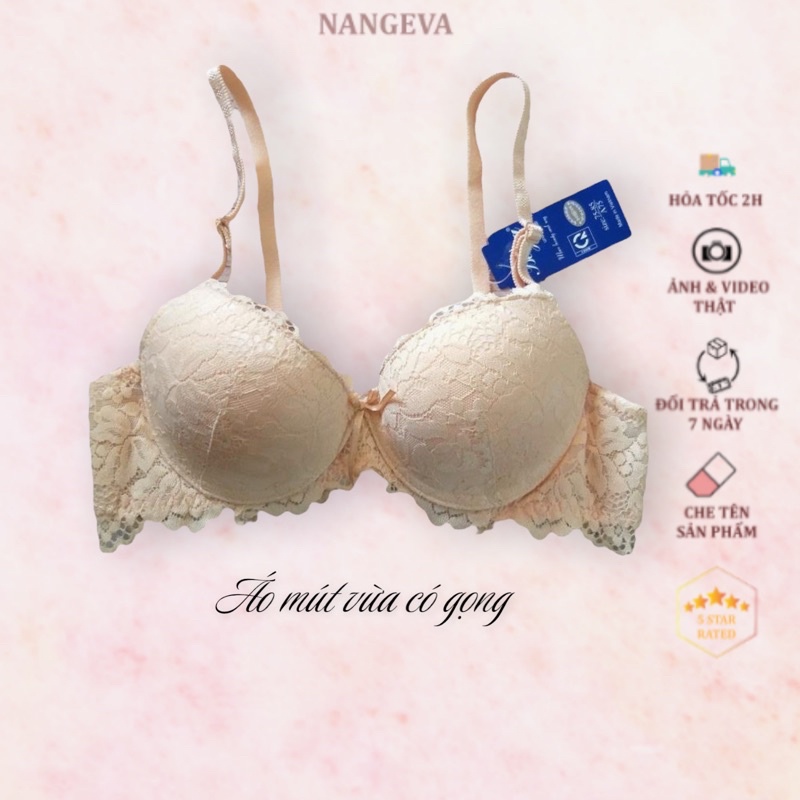 Áo ngực Boya ren mút vừa có gọng NANGEVA 024w
